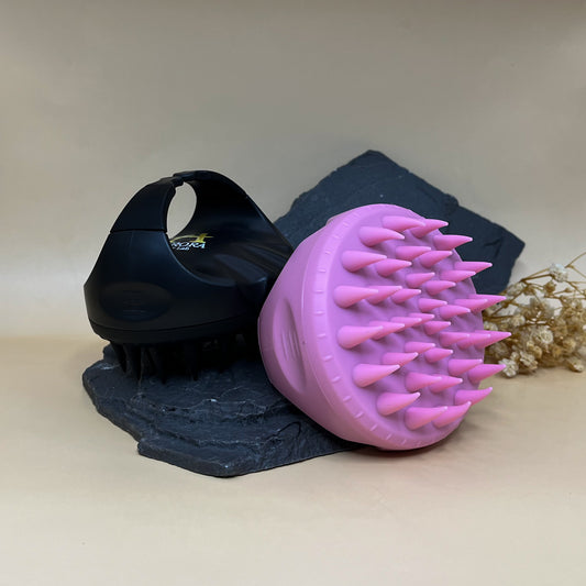 Aurora Scalp Stimulating Massage Brush - Silicone Bristles, for Shampooing, Massaging Scalp