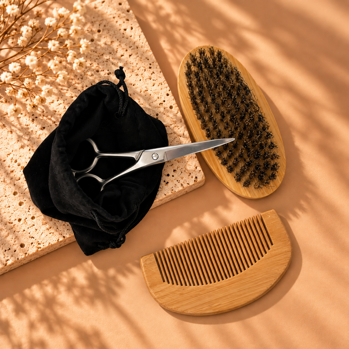 Men's Beard Grooming Kit | 4-Piece Travel Set