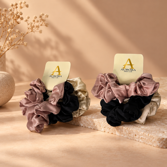 Premium Mulberry Silk Scrunchies | 3-Piece Set