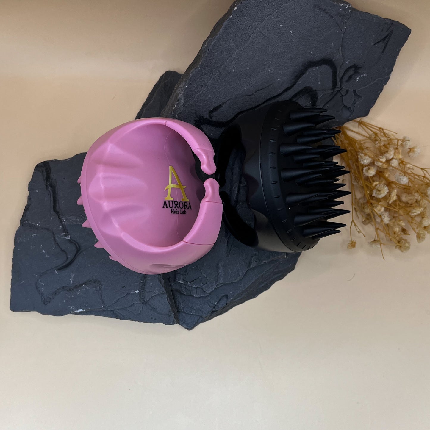 Aurora Scalp Stimulating Massage Brush - Silicone Bristles, for Shampooing, Massaging Scalp