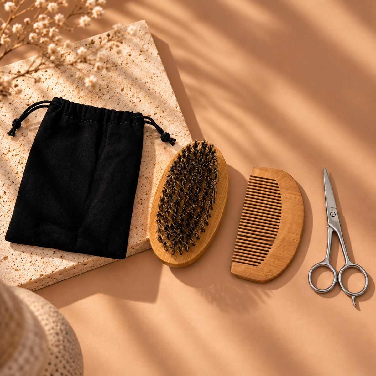 Men's Beard Grooming Kit | 4-Piece Travel Set