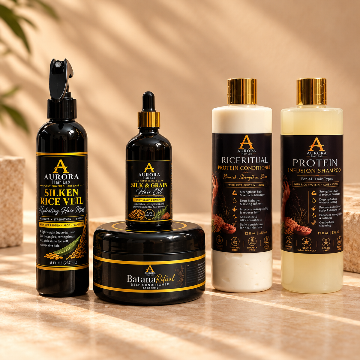 RiceRitual 5-Step Hair Revival Collection | Protein & Curl Care