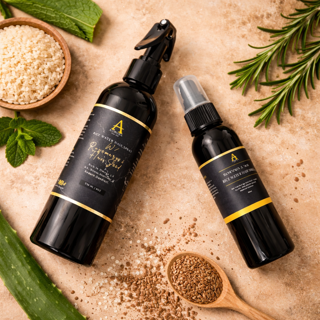ice Water Hair Spray with Rosemary & Flax Seed | Aurora Hair Lab
