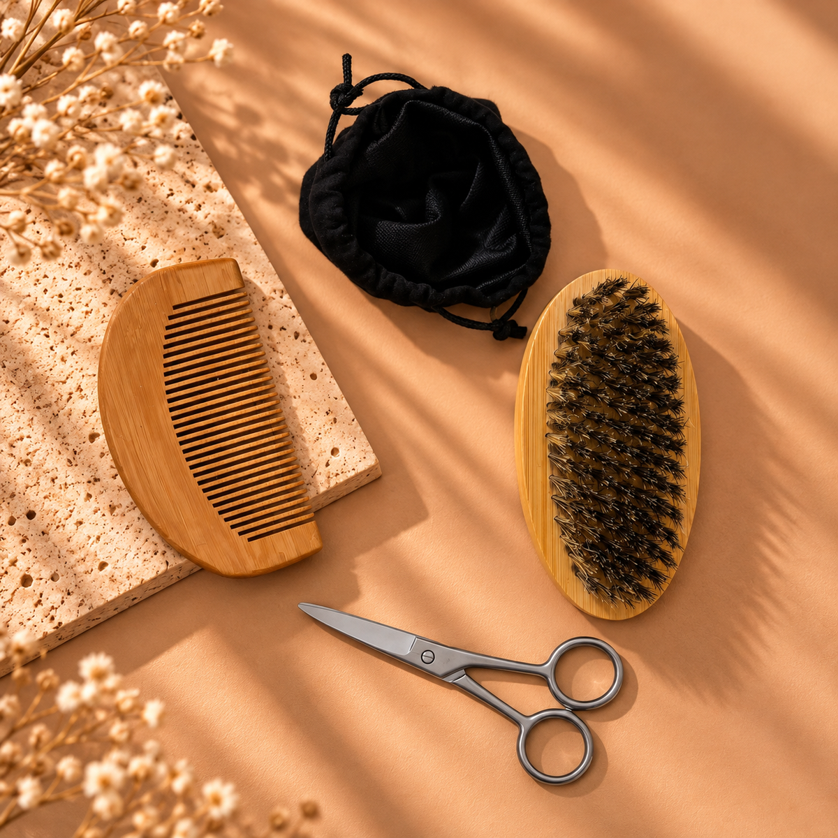 Men's Beard Grooming Kit | 4-Piece Travel Set