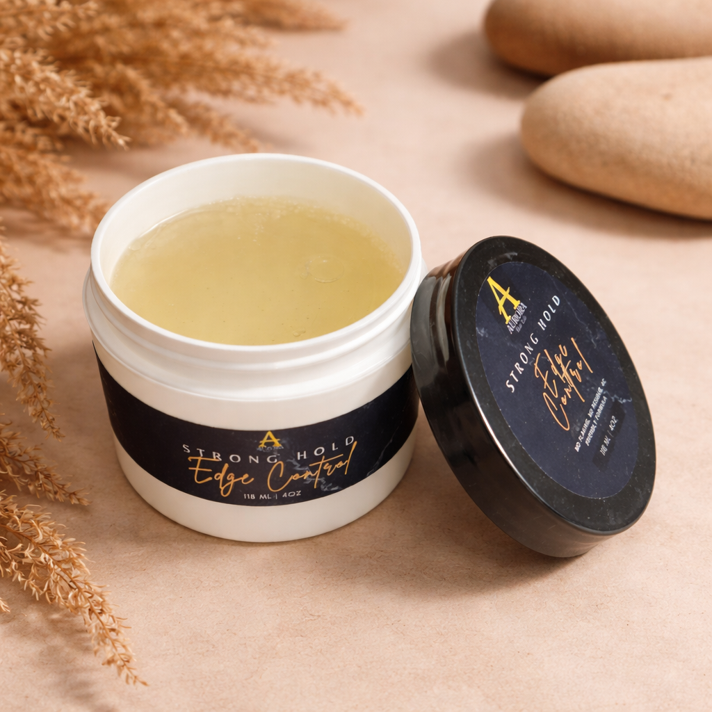 Strong Hold Edge Control for 4C Coily Hair \| Aurora Hair Lab