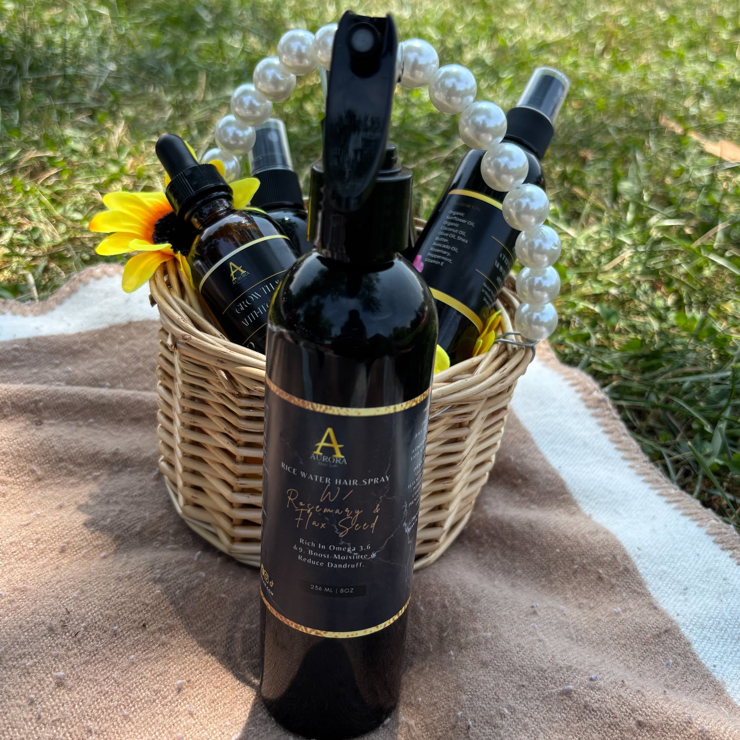 Rice Water Hair Spray W/ Rosemary & Flax Seed