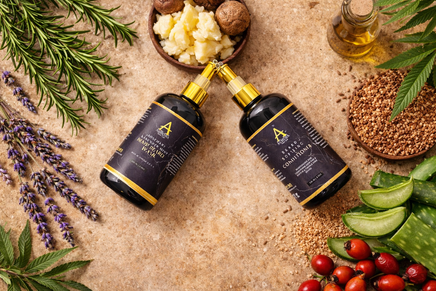 Lavender Rosemary Beard Wash & Conditioner Combo | Aurora Hair Lab