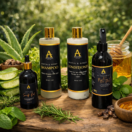Growth & Hydration Bundle - Natural Hair Care Set | Aurora Hair Lab