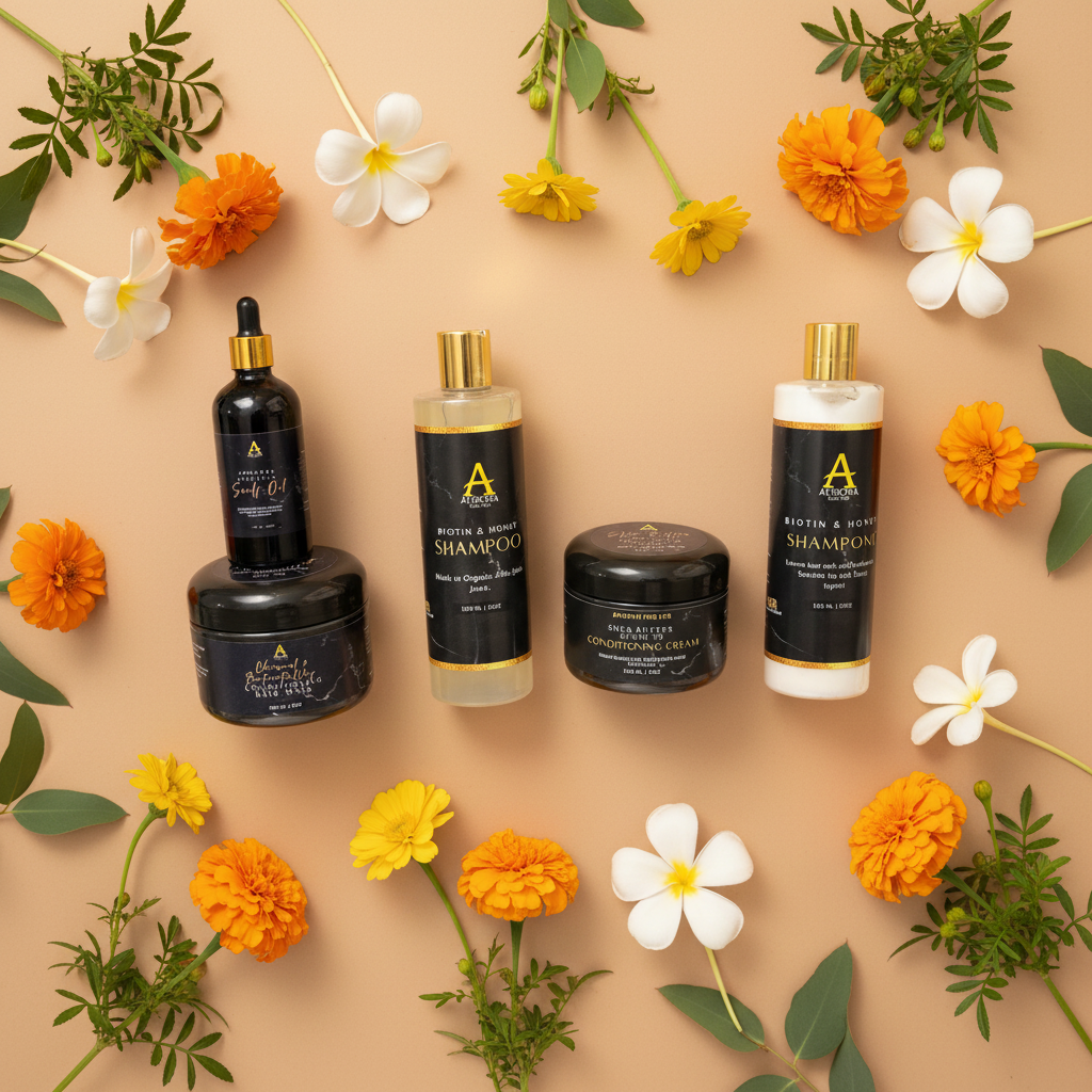 Aurora Hair Lab Products — Spring Background