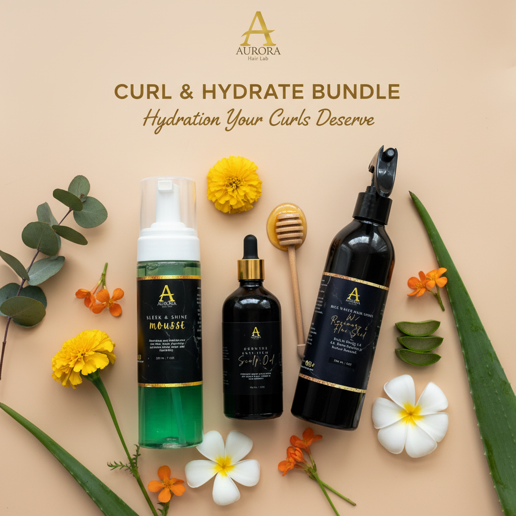 Curl & Hydrate Bundle - Natural Hair Care Set | Aurora Hair Lab