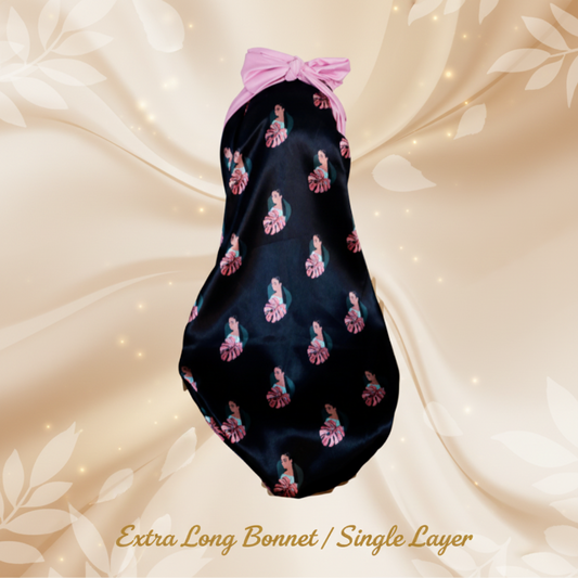 Satin Bonnet with Headtie - Extra Long