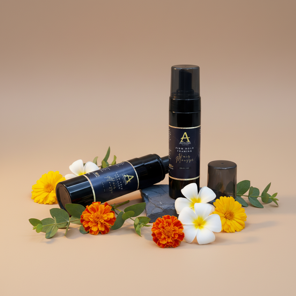 Firm Hold Foaming Hair Mousse Set — Spring Background