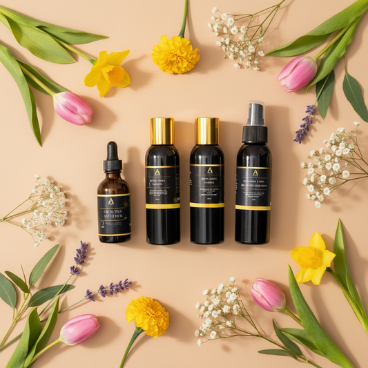 Growth & Hydration Bundle Travel Size - Biotin Shampoo, Conditioner, Rice Water Spray & Growth Oil | Aurora Hair Lab